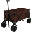 Utility Park Garden Cart Tool Customized Color Folding Camping Trolley Outdoor Picnic Beach Wagon, Brown