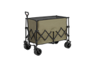 Beach Wagon,Collapsible Wagon 220lbs with Big Wheels Foldable Wagon Carts, Heavy Duty 300L Folding Utility Garden Cart with Big All-Terrain Beach Wheels & Drink Holders. Army Green