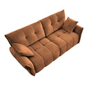 Premium Two-Seater Sofa - Ergonomic Design with High-Resilience Foam Cushions, Modern Chenille Fabric, Burnt Orange