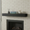 60'' Embossed Fireplace Mantel Western Red Cedar Wall-Mounted & Floating Shelf for Home Decor