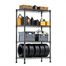 1000 lbs Storage Shelving Steel Heavy Duty 4-Tier Utility Shelving Unit Steel Organizer Wire Rack for Home,Kitchen,Office,Black (13.7' D x 23.6' W x 53.4' H)