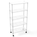 5 Tier Shelf Wire Shelving Unit, NSF Heavy Duty Wire Shelf Metal Large Storage Shelves Height Adjustable Utility for Garage Kitchen Office Commercial Shelving Steel Layer Shelf - Chrome