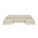 3 - Piece Corduroy Double-Chaise Sectional