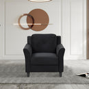 Fashionable living room sofa single seat, black fabric