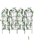 Garden Trellis for Climbing Plants, 71 x 20 in, 4 Packs Rustproof Metal Garden Flower Trellis, Outdoor Climbing Rose Trellis Cucumbers Support, Decorative Clematis Trellis for Courtyards Lawns