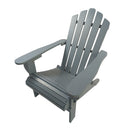 Ehomexpert Foldable Wood Adirondack Chair for Outdoor or Indoor Use, Grey, Solid Populus Wood