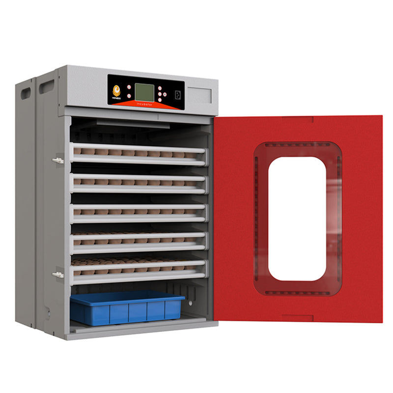 Commercial 400-Egg Digital Cabinet Incubator with Auto Temperature & Humidity Control, Red Polyethylene, 23.82x18.50x34.84 inches