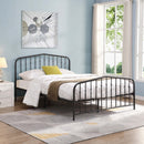 Black Vintage Victorian Arc Metal Platform Bed Frame - Full Size