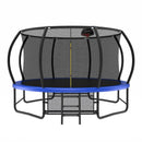 14FT Trampoline with Enclosure - Recreational Trampolines with Ladder and AntiRust Coating, ASTM Approval Outdoor Trampoline for Kids