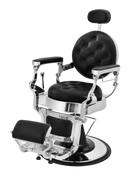 Barber Chair, Vintage Hair Salon Chair Hair Stylist, Hydraulic All Purpose for Barbershop, Classic Tattoo Massage Beauty Spa Salon Equipment Black Silver