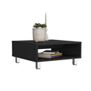 Coffee Table 10.6' H, 1 shelf, 4 legs, Black