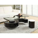 Marley Cappuccino 3-piece Coffee Table and Stools Set