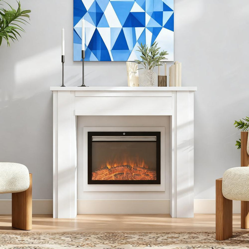 1PCS Fireplace Mantel, Freestanding Fireplace Surround with Leg for Electric Fireplaces