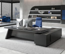 79' L-Shaped Executive Desk – Left Return, Home & Office Desk with Drawers, Enclosed Cabinet, Ventilated CPU Compartment & Built-in Power/USB Ports (79'L × 63'W × 30'H)