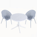 Two-Pack Light Blue Modern Lounge Chair Set with 36 Inch Round Table,Light Blue/White23.23*23.23*30.91 (in)/35.43*35.43*29.53(in),pp