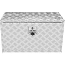 Underbody Truck Box, 30'×17'×18' Pickup Storage Box, Heavy Duty Aluminum Diamond Plate Tool Box with Lock and Keys, Waterproof Trailer Storage Box with T-Handle Latch for Truck, Van, Trailer