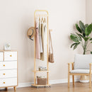 Coat Racks solid wood hanger 15.7* 11.8*71in Solid environmental protection easy to assemble beautiful can be placed in the bedroom/entrance/living room ( wood color)