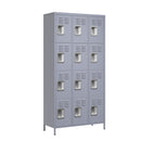 Versatile 12 Door 72'H Metal Lockers with Lock for Secure Storage, Gray Finish, Durable Steel Construction