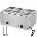 Commercial Electric Food Warmer 6-Pan Countertop Buffet 14.3QT Bain Marie