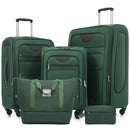 Softside Luggage Expandable 3 Piece Set Suitcase with Duffel Bag Upright Spinner Softshell Lightweight Luggage Travel Set-22/26/30 IN