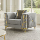 Contessa Modern Fabric Accent Chair in Gray