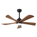 42' 5PCS  Solid Wood Blades Ceiling Fan with Lights Remote Control,Quiet DC Motor 5 Blade Ceiling Fans 6 Speed Levels,Reversible Ceiling Fan,for Patio Living Room, Bedroom, Office,Indoor.(Matte Black)
