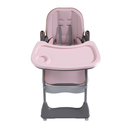 Adjustable Baby High Chair 0-6 Years – Portable Infant Feeding Seat with Safety Belt, Silent Lockable Wheels, Pink