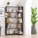 90cm (35.43') extended size Freestanding Corner Bookshelf For Living Room, Bedroom, home office, Wooden Bookcase with anti-drop panel and anti tipping device, Open storage Display cabinet 5 colors