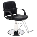 Hydraulic Recliner Barber Chair for Hair Salon with Extra Wider Seat & Heavy Duty Hydraulic Pump, Upgraded Salon Beauty Equipment-BLACK