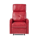 Contemporary Red PU Recliner Chair with Lever Mechanism