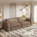 93' King Size Sleeper Sofa Bed, Pull Out Sofa Bed, 3 in 1 Convertible Sleeper Sofa, Chaise Lounge,3 Seat Teddy Couch with 2 Lumbar Pillows for Living Room,Studies