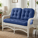 Wicker Chair Cushions Set of 3. Anti-Slip/Waterproof Patio Furniture Chair Cushions. Tufted Outdoor Furniture Cushions 4 Inch Extra Thick.