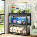 30-40 Gallon Fish Tank Stand - Metal Aquarium Stand, 47.2' W x 18'D x 39' H Adjustable Heavy Duty Garage Storage Shelving Rack, 3-Tier Fish Tank Rack Shelf for Home Office, Tank Not Included