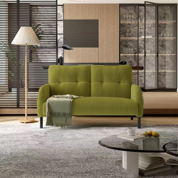 UNITED WE WIN corduroy fabric, comfortable monochrome double sofa, suitable for living rooms and bedrooms