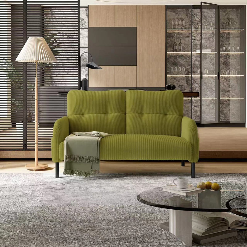 UNITED WE WIN corduroy fabric, comfortable monochrome double sofa, suitable for living rooms and bedrooms