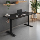 55' W Electric Standing Desk, Heigh Adjustable Sit-to-Stand Desk with 3 Memory Presets and Dual Accessory Hooks, Black