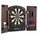Dartboard and Cabinet Set, Ready-to-Play Bundle Dartboard Cabinet Set, Hideaway Cabinet Features Electronic Scoring, Easy Assembly, Complete with All Accessories, Perfect for Cricket Games