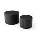 Nesting Table Set of 2, MDF Coffee Table set for Living Room/Leisure Area,Black