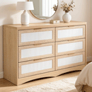 Royal Oak Two-Tone Dressing Table, Wooden Storage Cabinet. Ideal for bedrooms, nurseries, wardrobes and apartment bedside storage, with a width of 48 inches