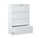 4 Drawer Lateral File Cabinet, Heavy Duty Metal Filing Cabinet, 35.4 Inch Wide Locking File Cabinet for Home Office, Space-Saving Vertical Storage with Anti-Tip Interlock, for Letter/Legal/A4 Files