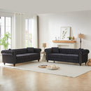 FX 3 Seats + 3 Seats Combo Sofa Modern living room sofa with solid wood frame and wooden feet, 4 cushions, apartment sofa furniture for living room, living room, office W1926S00066