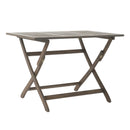 Blissique 43.5' Outdoor Foldable Wood Dining Table with Slat Design, Grey