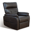 Power Zero Gravity Recliner Chair, PU Leather Reclining Chair with USB and Type-C Ports, Side Pocket, Oversized Recliner Chairs for Adults with Lumbar Support, Dark Brown