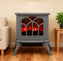 Chic Electric Fireplace Stove – Realistic Flame, Retro Style for Cozy & Trendy Home Interiors