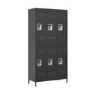 Versatile 6 Door 72'H Metal Lockers with Lock for Secure Storage in Black