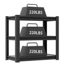 Metal Aquarium Stand 20-30 Gallon Adjustable 3-Tier Fish Tank Rack Shelf - Black, Heavy Duty, 34'W x 18'D x 31'H