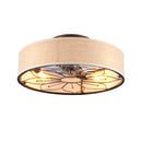20' Lotus Design  Fabric Farmhouse Bladeless Ceiling fan With Remote Control  For Living room, Bedroom,Kitchen--NOT INCLUDED BULBS