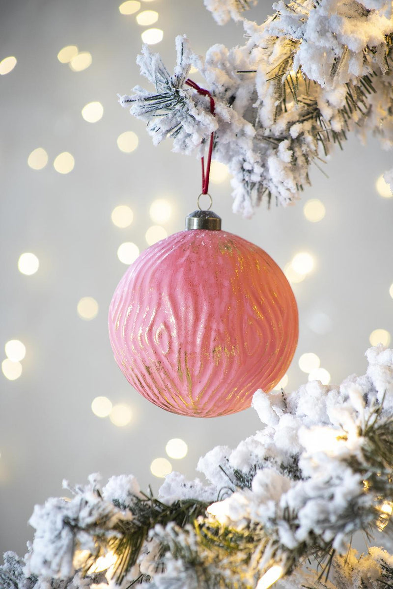 D4.7' Christmas Ball Ornaments, Glass Decorative Hanging Ball Christmas Tree Ornaments for Holiday Party Decorations, Set of 4