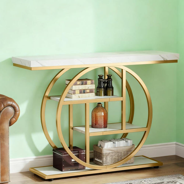 41.3' Console Table Sofa Table Entryway Console Table Narrow Wood Accent Tables