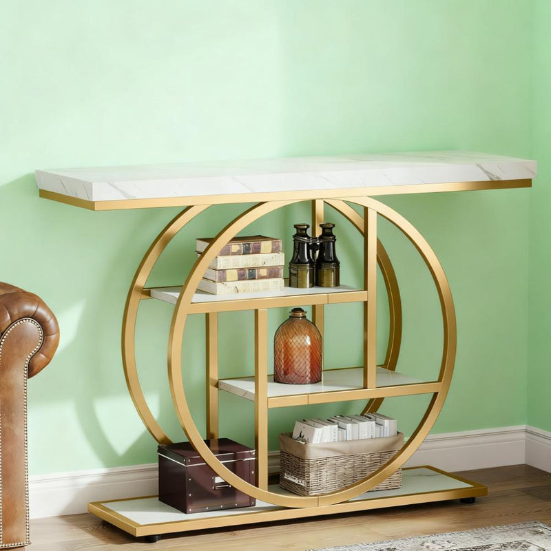 41.3' Console Table Sofa Table Entryway Console Table Narrow Wood Accent Tables